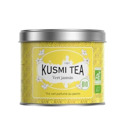 Image de Kusmi Tea Thé Vert au Jasmin Bio Boîte Métal 90 g Environ 40 Tasses