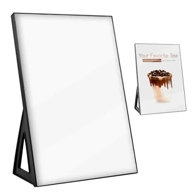 Image de Porte Affiches A4 , Acrylic Photo, Pour NuméRos De Table Mariage, Posters, Flyers, Menus, PréSentoir Horizontal Et Vertical, Chevalet Noir, Brochure 1 Piece Set