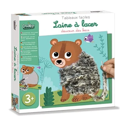 Image de Créa Lign Coffret Loisir Créatif Laine à lacer &quot;Douceur des bois&quot; Dès 3 ans CL201, vert