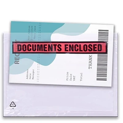 Image de triplast 158 x 110 mm imprimé Pochettes document Enclosed A6 Enveloppe (Pack de 200)