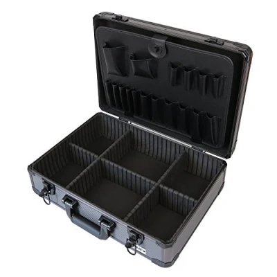 Image de HMF 14601 02 Boite à outils vide, Coffre outils, compartiments ajustables, 46 x 15 33 cm