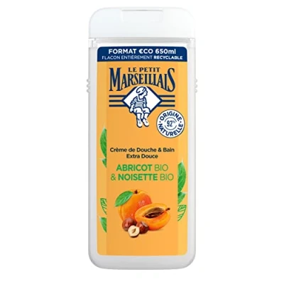 Image de Le Petit Marseillais Crème de Douche &amp; Bain Extra Douce Abricot BIO Noisette