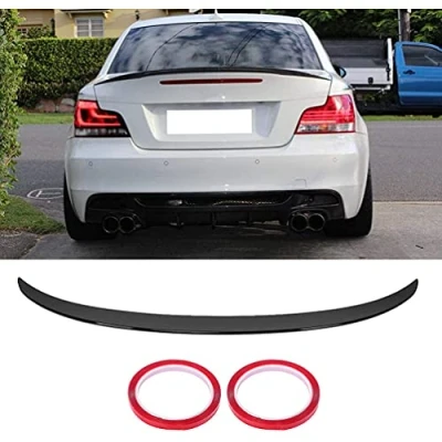 Image de AMPTRV Voiture Becquets arrière pour BMW 1 Series E82 Coupe E88 2007 2013,ABS Ailettes Aileron de Toit Coffre Aile Personnalisation Armatures Caisse Modification Pièces détachées