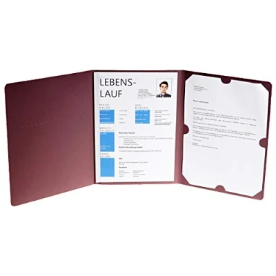 Image de Application Lot de 3 chemises en carton manille avec dos 1 bar, capacité 30 feuilles/400 g DIN A4 Bordeaux
