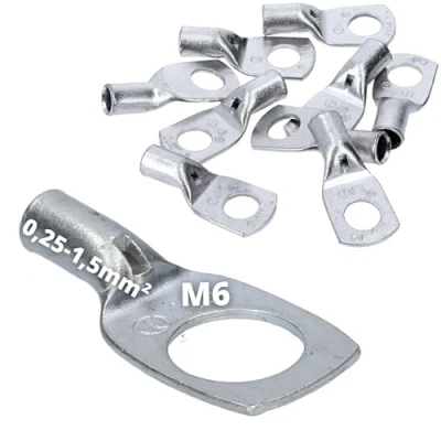 Image de Cembre A03 M6 Lot de 10 cosses tubulaires 0,25 1,5 mm² non isolées en cuivre étamé