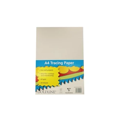 Image de Clairefontaine Ref GCP022Z Papiers Calques Goldline&#039; (Lot de 20 Feuilles) Format A4 (210 x 297mm), Papier Transparent 63gsm Convient Pour Superposer Ou Intercaler