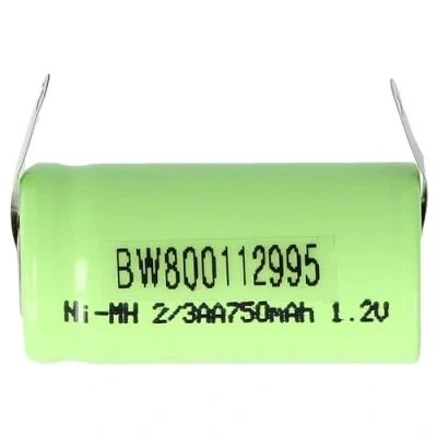 Image de vhbw Batterie Remplacement pour 2/3AA modéle RC (750mAh, 1,2V, NiMH, Vert)