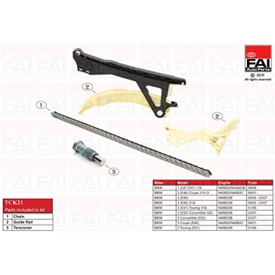 Image de FAI AutoParts TCK21 Jeu de distribution à chaînes avec joints, sans roues dentées Simplex, Chaîne vélo BMW: 3 Berline, 1 5 portes, Touring