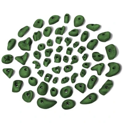 Image de ALPIDEX 60 Prises d&#039;escalade pour Une Surface d&#039;environ 4 à 8 m², Couleur:Vert Noir