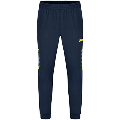 Image de JAKO Pantalon en Polyester Défi, Mixte Enfant, Marine/Jaune Fluo, 128