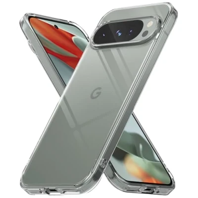 Image de Ringke Coque Compatible avec Google Pixel 9 Pro/Pixel [Fusion] Transparente Ultra Fine Rigide Back Souple Bumper Étui Antichoc Protection Case Accessoires Clear