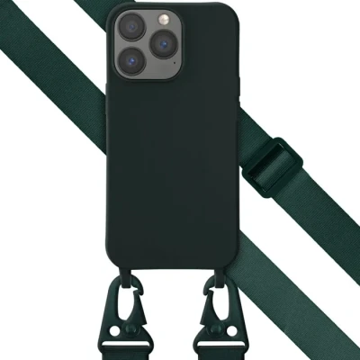 Image de Selencia Coque silicone avec cordon amovible pour Apple iPhone 13 Vert foncé Neuf