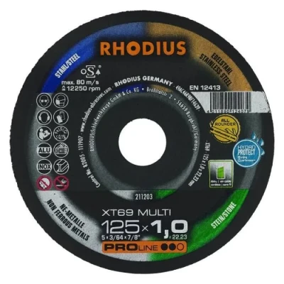 Image de Disque à découper XT69 Multi pour tous les matériaux 125 x 1 2223 mm 10 pièces Rhodius