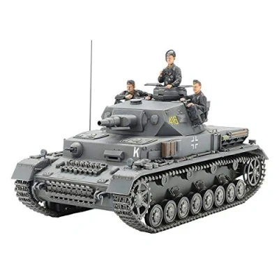 Image de TAMIYA 35374 000 1:35 Voiture de Combat blindée Allemande IV Version F L24/75 mm Kit modélisme Construction en Plastique à Assembler Réplique détaillée Non laqué Gris