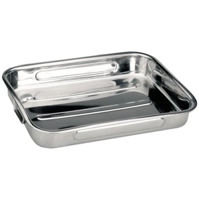 Image de Ibili 651860 Plat à rôtir en Inox avec anses pliantes 63x45x7,5 cm Bistrot