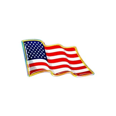 Image de Adhésif 3D États Unis Drapeau Flottant, Transparentem