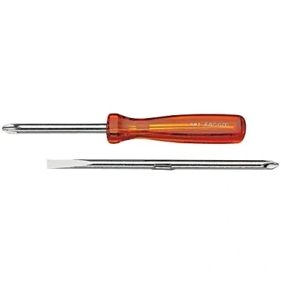 Image de FACOM Tournevis avec Lame Interchangeable AMS Pointe Plate et Phillips Longueur 165 mm Chromée Polie Outillage à Main Convient un Usage Professionnel