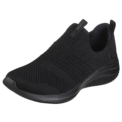 Image de Skechers Femme Ultra Flex 3.0 Classy Charm Basket, Bordure en Tricot Noir, 39 EU