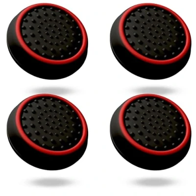 Image de MatoSan® PS4 Xbox PS5 Thumb Stick Ensemble Accessoires Capuchons pour Poignées de Manette One Series X S Switch Pro Controller Attaches Protection Jeu (4 pièces Rogue)
