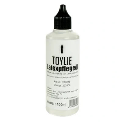 Image de Toylie Latexpflegeöl 100ml, 100% huile de silicone, sans additifs, aide à l&#039;enfilage pour vêtement en latex
