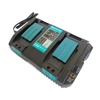 Image de YASI MFG® Chargeur Double Rapide à Deux Voies, de Rechange pour Makita DC18RD, 196933 6, 4A