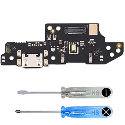 Image de MMOBIEL Connecteur de Charge Compatible avec Xiaomi Redmi 9A / 9C Dock Connector Micro USB Jack Audio/Microphone/Antenne Remplacement INCL. Tournevis