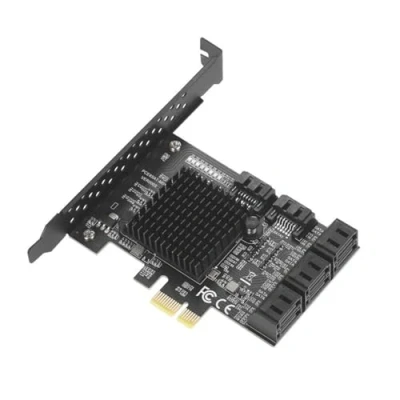 Image de Diyeeni Carte SATA 8 Ports, d&#039;extension de contrôleur PCI E vers 3.0 avec Support Bas Profil, d&#039;interface SATA3.0 pour Windows 7/8/XP/10