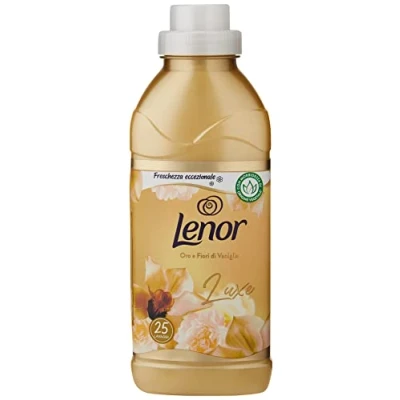 Image de LENOR Adoucissant machine concentrée, 200 lavages (8 x 25), or et fleurs de vanille, pour une fraîcheur excellente douceur inspirée la nature