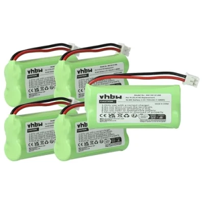 Image de vhbw 5x Batterie compatible avec Siemens Gigaset A140, A140 TRIO, A12, weiß, DUO, A14, A120 téléphone fixe sans fil