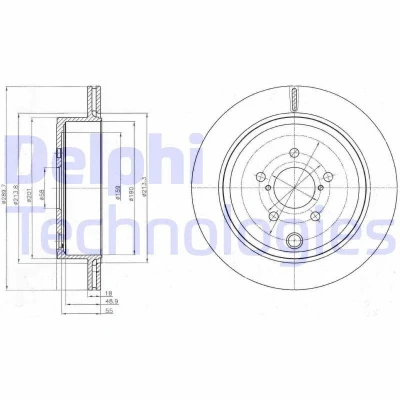 Image de DELPHI BG4288 Disque de frein 290 18 5 ventilé huilé non traité sans roulement roue, bague ABS SUBARU: BRZ Coupe, Outback IV