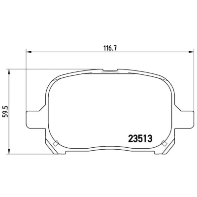 Image de BREMBO P 83 040 Jeu de plaquettes frein avec indicateur d&#039;usure sans accessoires TOYOTA: Previa / Estima II, Camry IV Berline, LEXUS: RX I
