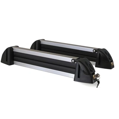 Image de VDP Barres de toit CRV135 + porte ski/snowboard/support skis en aluminium 4 paires compatibles avec Jeep Renegade à partir 2014