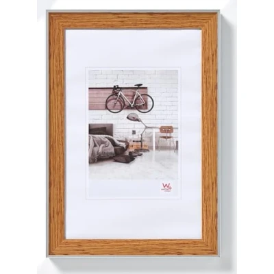 Image de walther design cadre photo hêtre 30 x 40 cm avec bord extérieur argenté, bohème EN040P