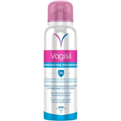 Image de Vagisil Déodorant Intime Féminin en Spray, Utilisation Quotidienne Sans Alcool, Protection 24h contre les Odeurs, 125 ml