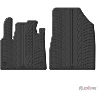Image de Gledring 0021 Ensemble de tapis sol Caoutchouc avant 2 noir