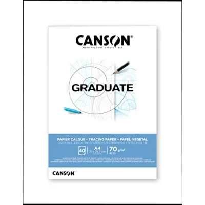 Image de CANSON GRADUATE TRACING Bloc 50 Feuilles A3 70g/m²