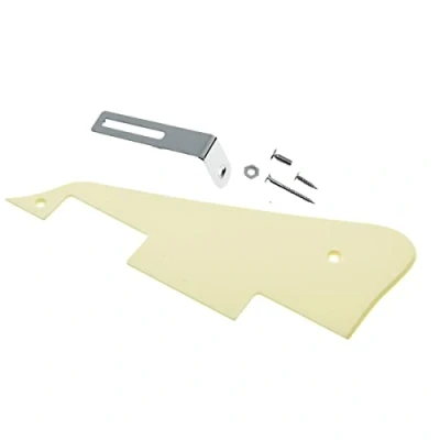 Image de Dopro Pickguard simple pour guitare LP 1 pli avec support chromé Epiphone Les Paul Crème