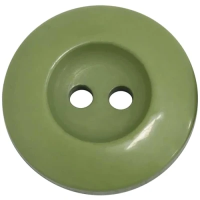 Image de AERZETIX C74121 Lot de 10 Boutons à coudre ronds ∅25x4 mm 2 trous 40L L40 couleur vert en plastique ouverture 3 mercerie couture vêtements décoration