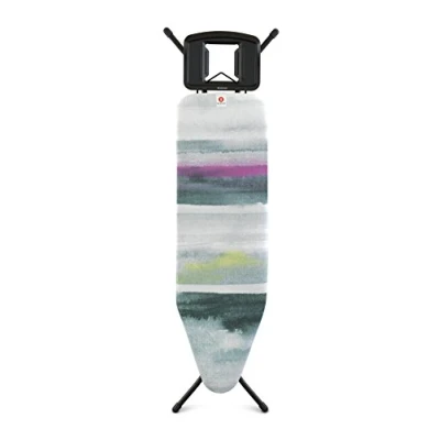 Image de Brabantia Table à Repasser Taille B Pour fer Vapeur Planche a les Gauchers et Droitiers Plateau Extra Stable Fers Jusqu&#039;à 15 cm Morning Breeze 124 x 38