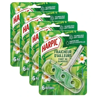 Image de HARPIC bloc cuvette Fraicheur D&#039;ailleurs Forêt de Bambous Lot 4 x 1