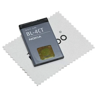 Image de Batterie pour Nokia Original BL 4CT 2720 Fold, 5310, 6600 6700 Slide, 7210 Supernova, 7230, 7310 X3 avec Chiffon de Nettoyage mungoo