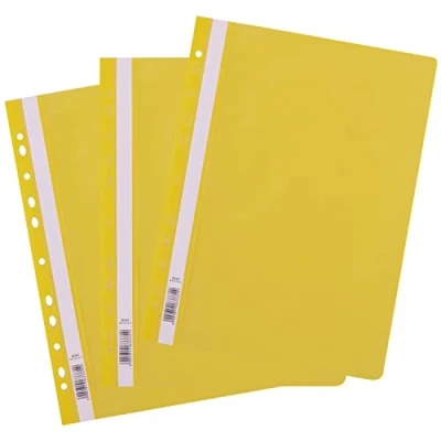 Image de D.RECT ​​ 25 Pièces Classeur Plat A4 Perforé en plastique Avec couvercle frontal transparent Reliures à feuilles mobiles film PP Euro Perforation Vert Clair