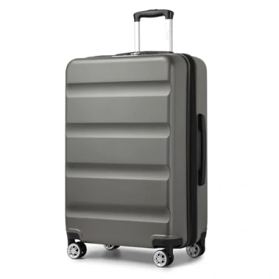 Image de Kono 28&#039;&#039; Grand Valise Serrures TSA Bagage Extensible avec 4 Roues Silencieuses à Double Rotation Léger et Durable (Gris,75x47.5x29.5cm)
