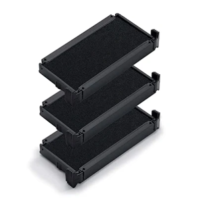 Image de Trodat Lot de 3 cassettes d&#039;encre 6/4912 Noires pour tampons Printy 4912, 4912T, 4952, X Print Empreinte vive et nette Idéale recharger les encreurs