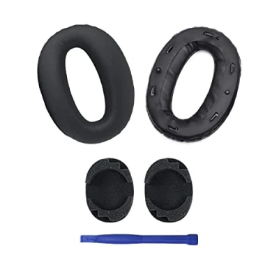Image de Aiivioll WH 1000XM2 Coussinets d&#039;écouteurs/Coussinets de rechange en mousse à mémoire forme Compatible avec les casques MDR 1000X (Noir)