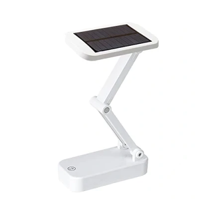 Image de DINOWIN lampe de table solaire, USB Rechargeable Portable Pliable 24LED bureau solaire Éclairage lecture intérieur, Lampes chevet