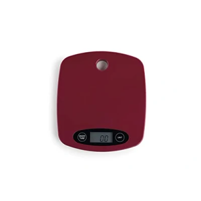 Image de Jata HBAL1203 Balance de cuisine numérique, haute résistance, précision, jusqu&#039;à 5 kg, écran LCD, fonction tare, dimensions : 17 x 19,5 1,8 cm