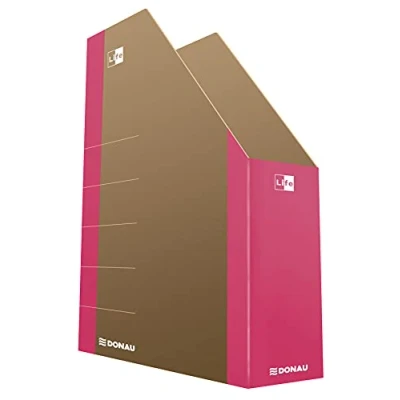 Image de Boîte à documents en carton DONAU Life A4 Rose/Archivage de documents/Type A4/80/Kind Foldable/Matériel Carton/Espace pour la description/Couleur Rose/Format A4/Poids (g/m2) 800