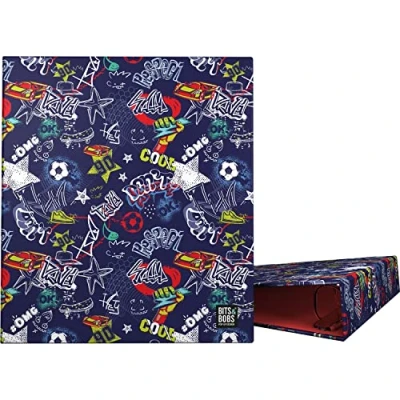 Image de Grafoplás Classeur A4 4 anneaux mixtes 40 mm Collection Bits&amp;Bobs Pop Up Desing Star Certifié FSC