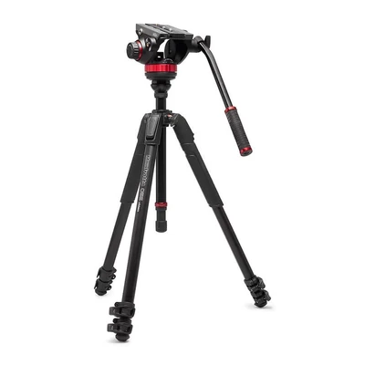 Image de MANFROTTO Trépied vidéo en aluminium avec rotule fluide à base plate type 502 MVK502055XPRO3V Neuf